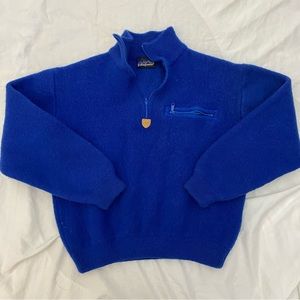 Patagonia Wool Sweater 1/4 Zip Vintage Large